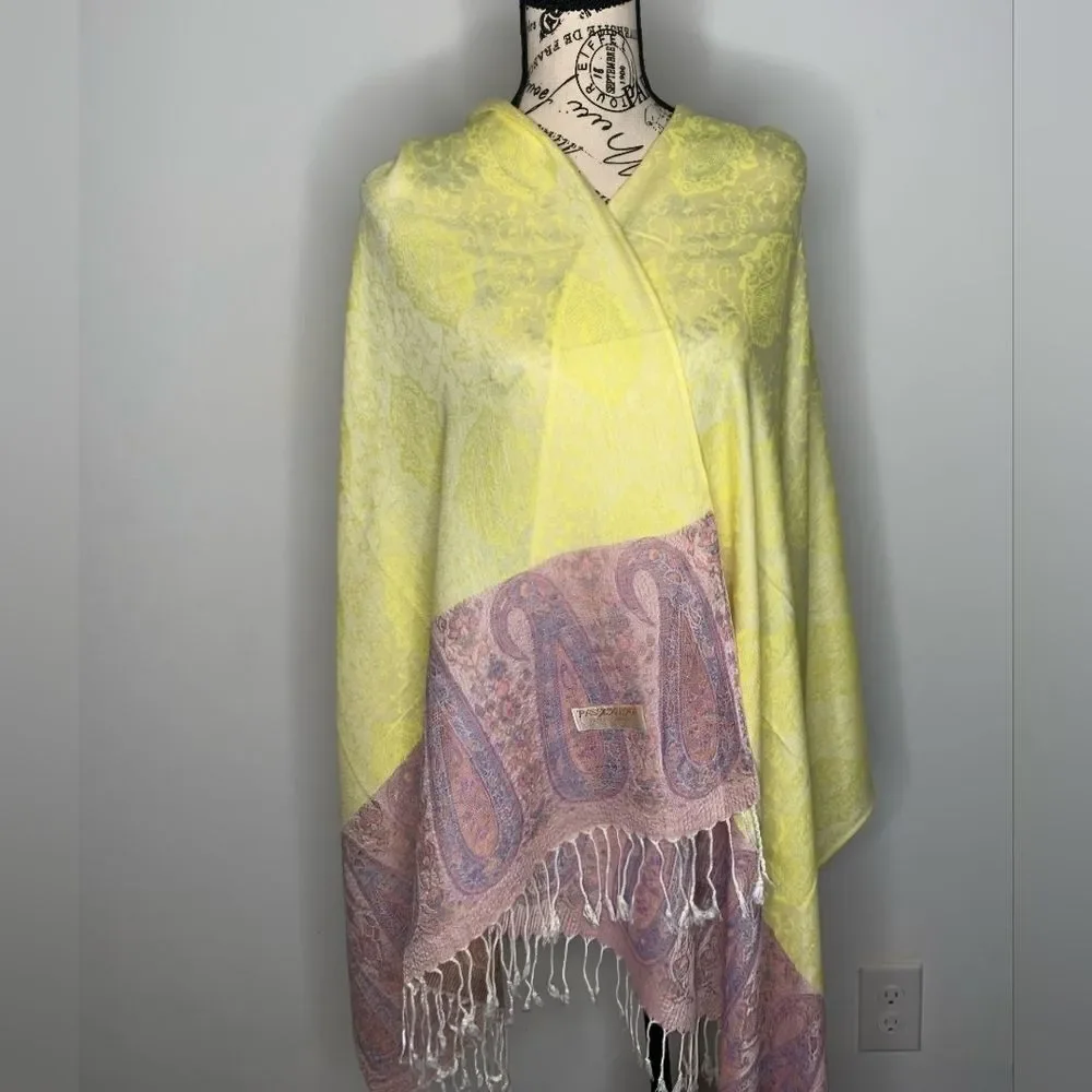 Beautiful yellow Multicolor Pashmina - Picture 1 of 6